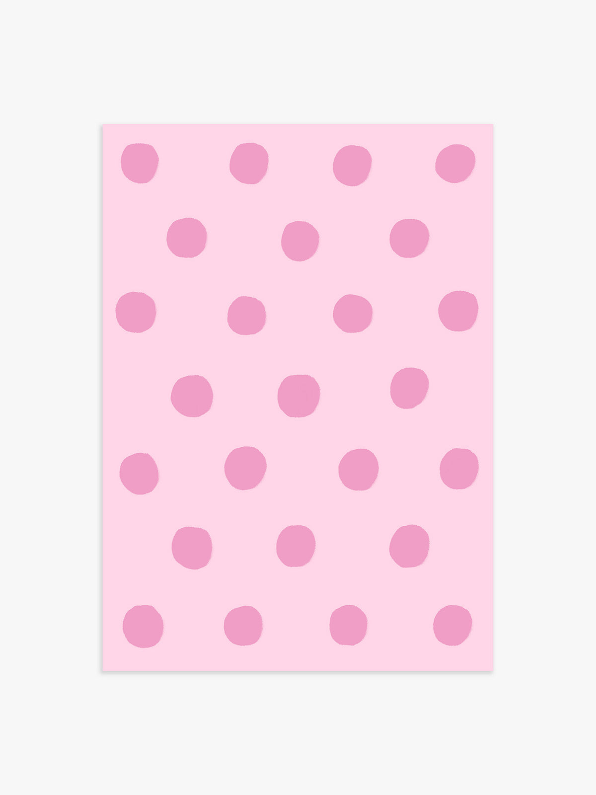 Polka Dot Poster in Rosa & Pink - 21x30 cm