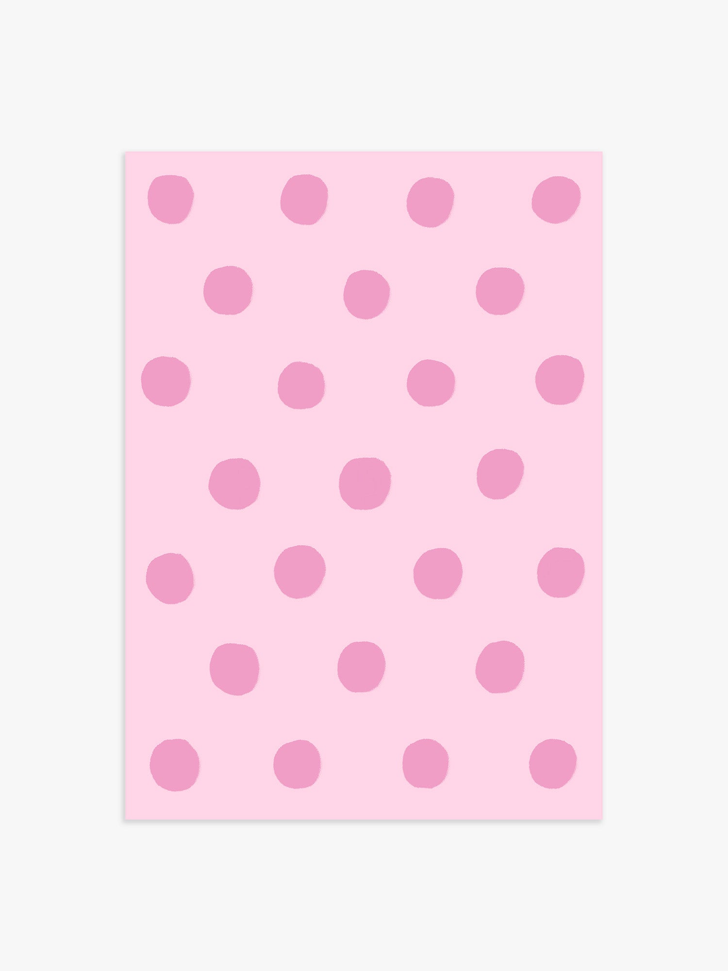 Polka Dot Poster in Rosa & Pink