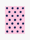 Polka Dot Poster in Rosa & Marineblau