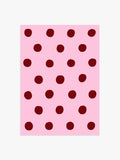 Polka Dot Poster in Rosa & Bordeaux