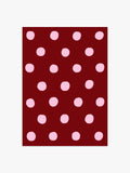 Polka Dot Poster in Bordeaux & Rosa