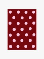Polka Dot Poster in Bordeaux & Rosa