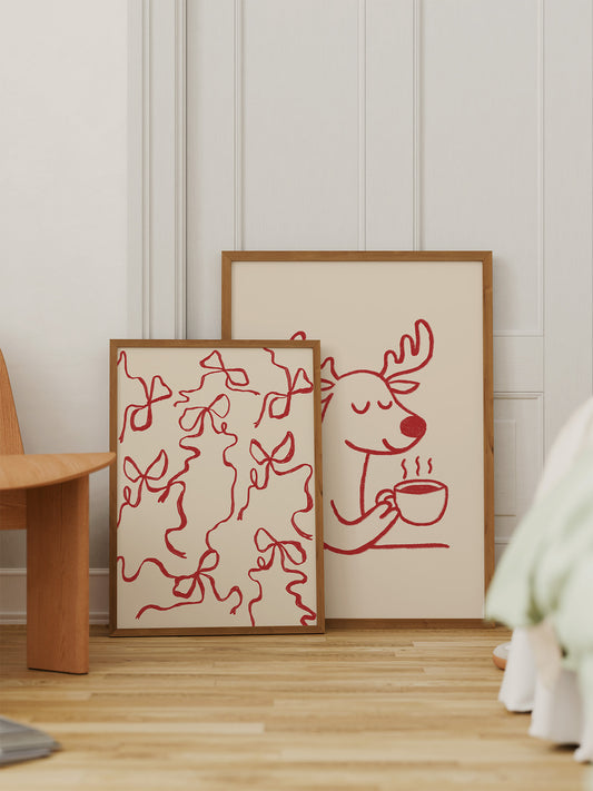 Weihnachtliches Schleifen Poster