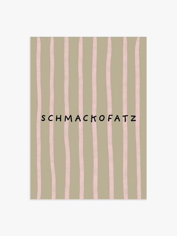 Schmackofatz Poster in rosa-grün