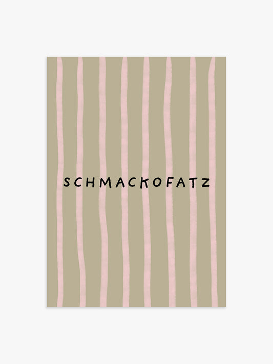 Schmackofatz Poster in rosa-grün