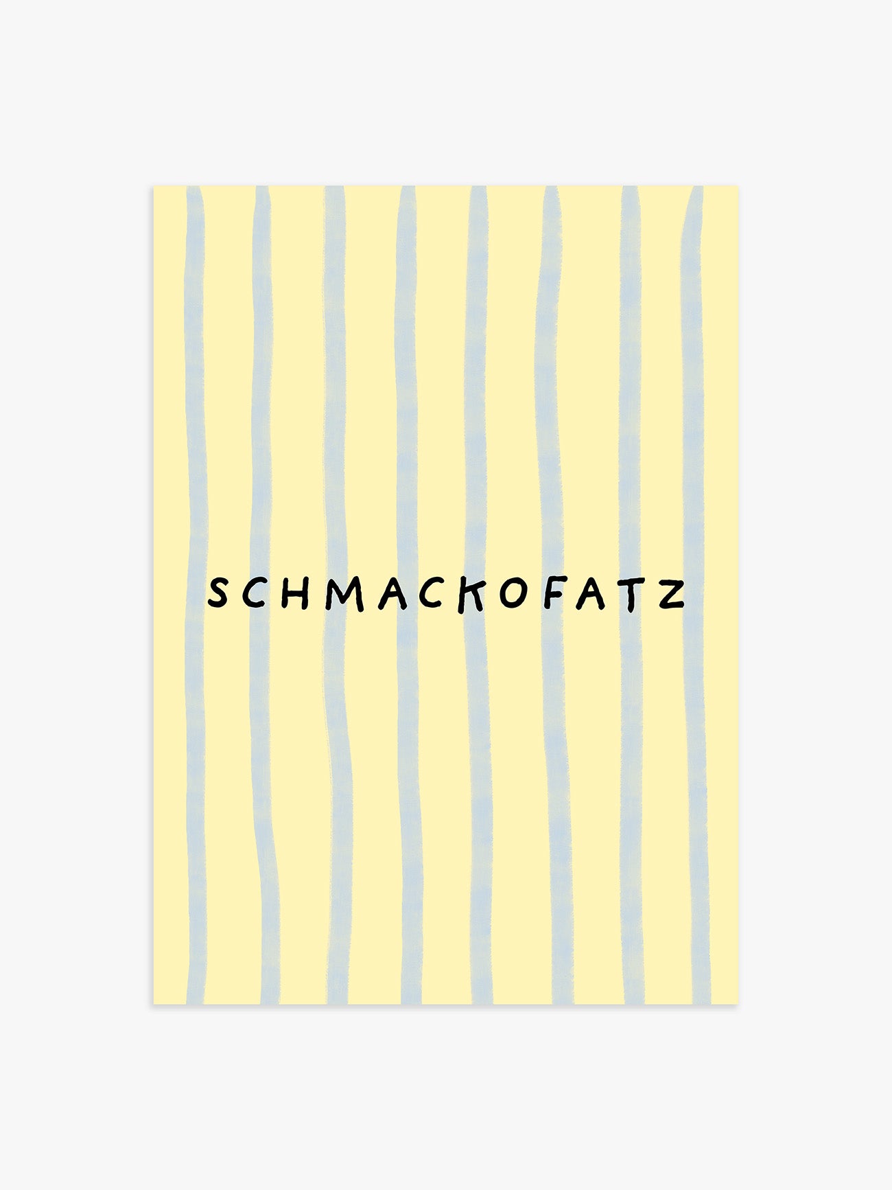 Schmackofatz Poster in blau-gelb