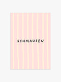 Schmausen Streifenposter in Pastellrosa-Buttergelb