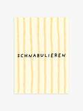 Schnabulieren Streifenposter in Beige-Gelb
