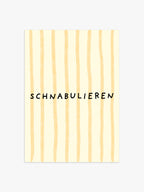 Schnabulieren Streifenposter in Beige-Gelb