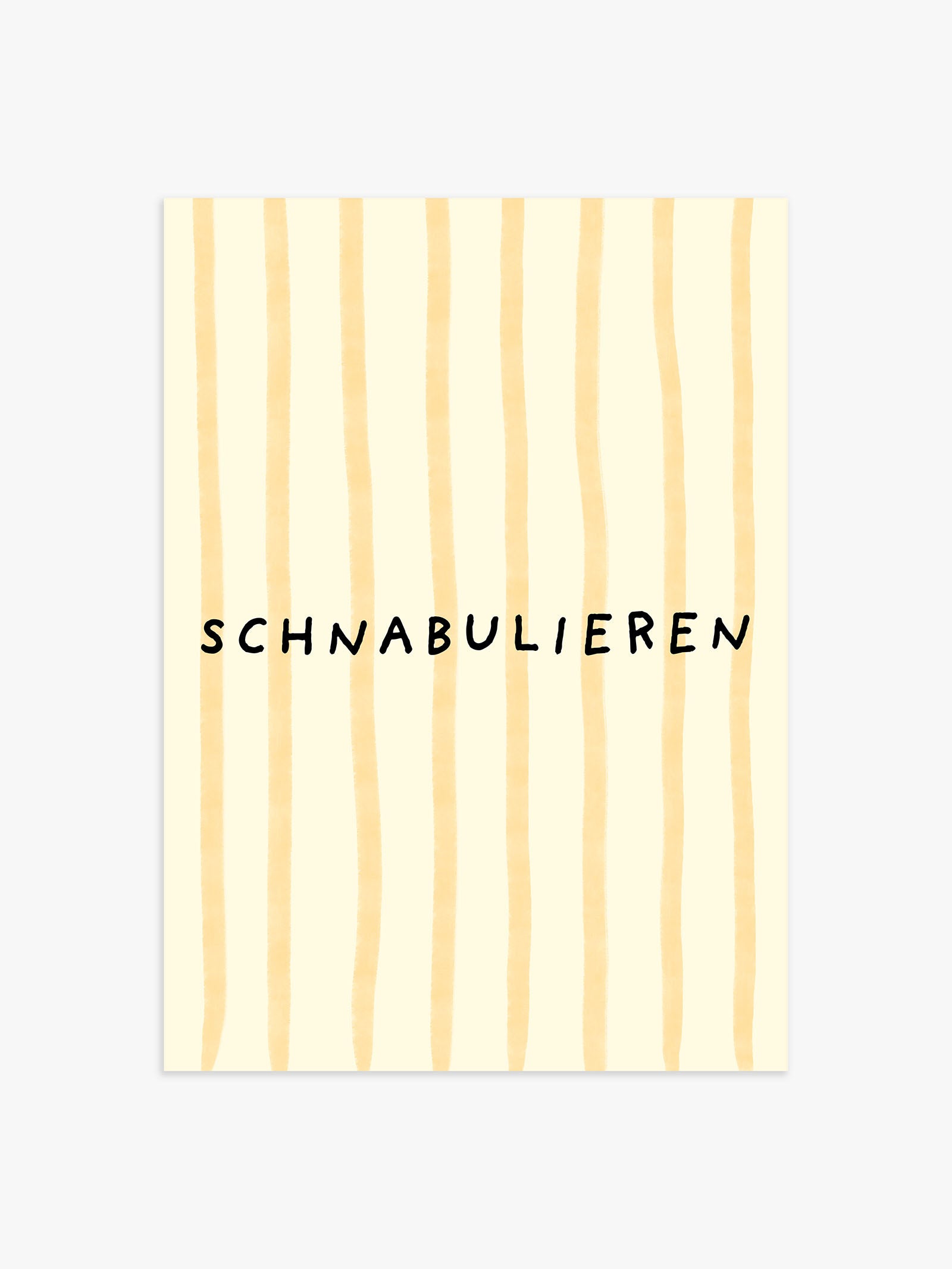 Schnabulieren Streifenposter in Beige-Gelb
