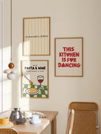 Schnabulieren Streifenposter in Beige-Gelb