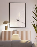Schneeengel Poster in Schwarz-Weiß