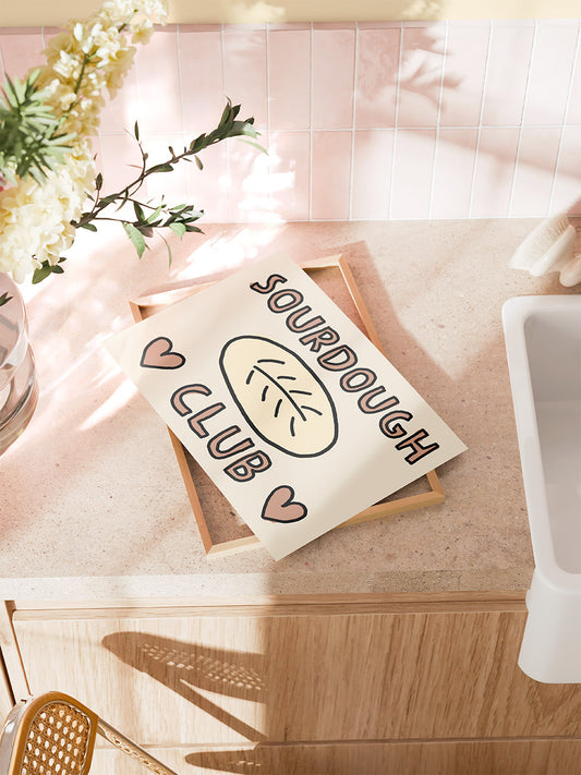 'Sourdough Club' Poster in Braun