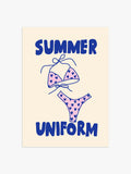 Summer Uniform Poster in Blau
