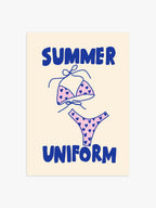 Summer Uniform Poster in Blau