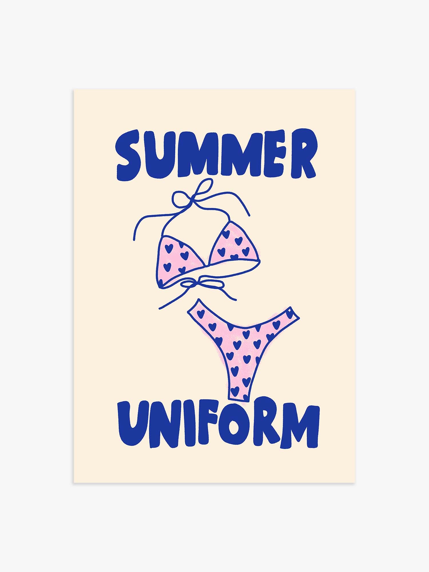 Summer Uniform Poster in Blau