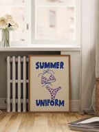 Summer Uniform Poster in Blau