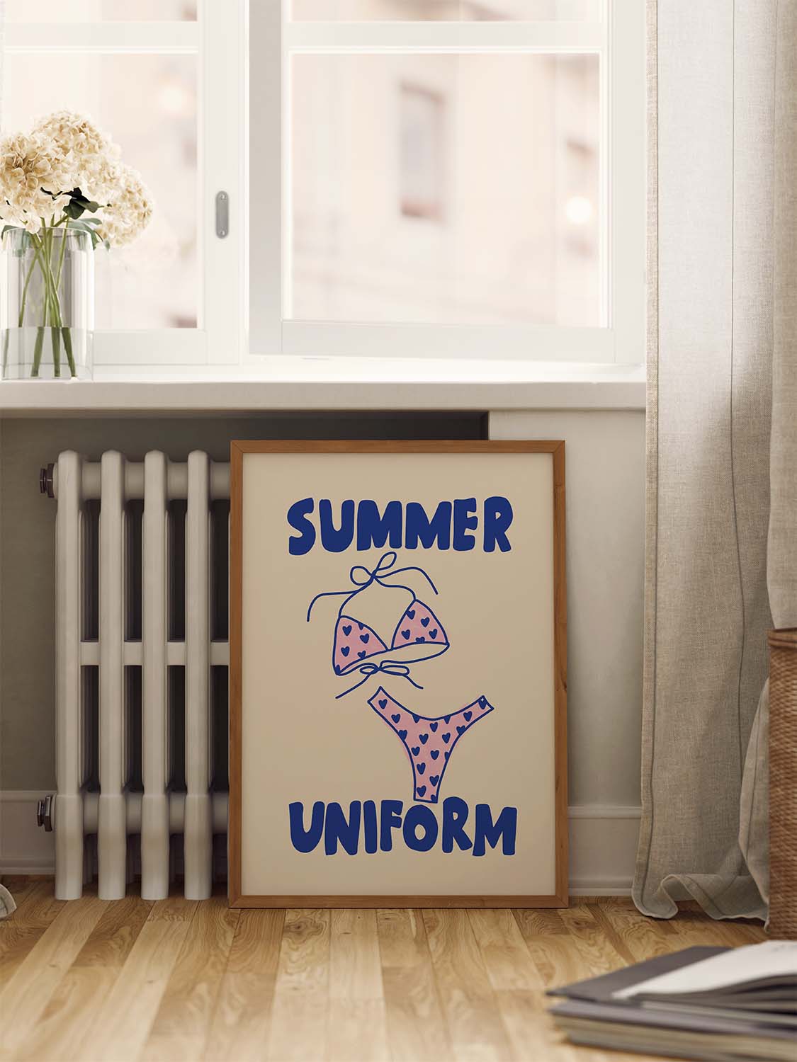 Summer Uniform Poster in Blau