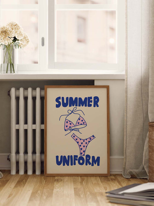 Summer Uniform Poster in Blau