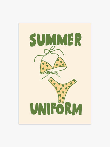 Summer Uniform Poster in Grün