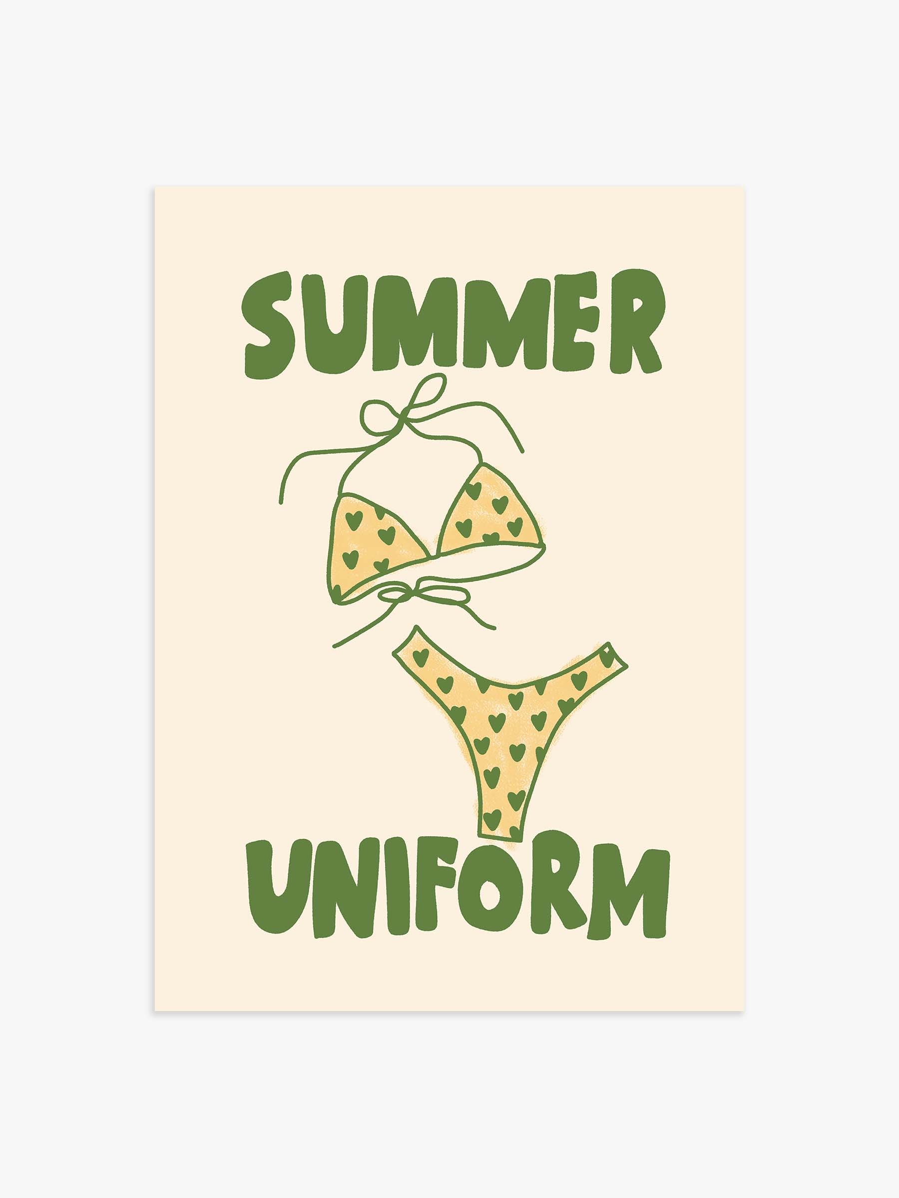 Summer Uniform Poster in Grün