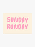 Sunday Runday Poster in Rosa