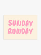 Sunday Runday Poster in Rosa