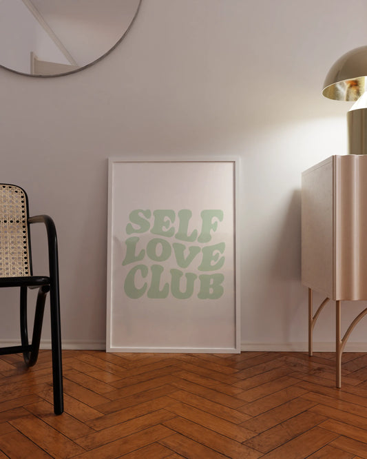 Self Love Club Poster in Hellgrün