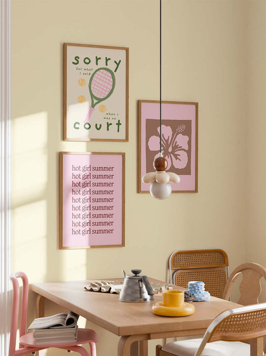 Hot Girl Summer Poster in Rosa-Rot