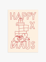 Happy X-Maus Poster in Rot