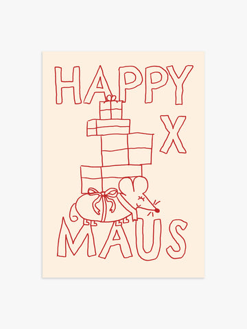 Happy X-Maus Poster in Rot