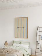 Träumchen Poster in blau-gelb
