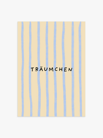 Träumchen Poster in blau-gelb