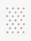 Polka Dot Poster in Creme & Hellblau