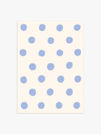 Polka Dot Poster in Creme & Hellblau