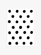 Polka Dot Poster in Weiß & Schwarz