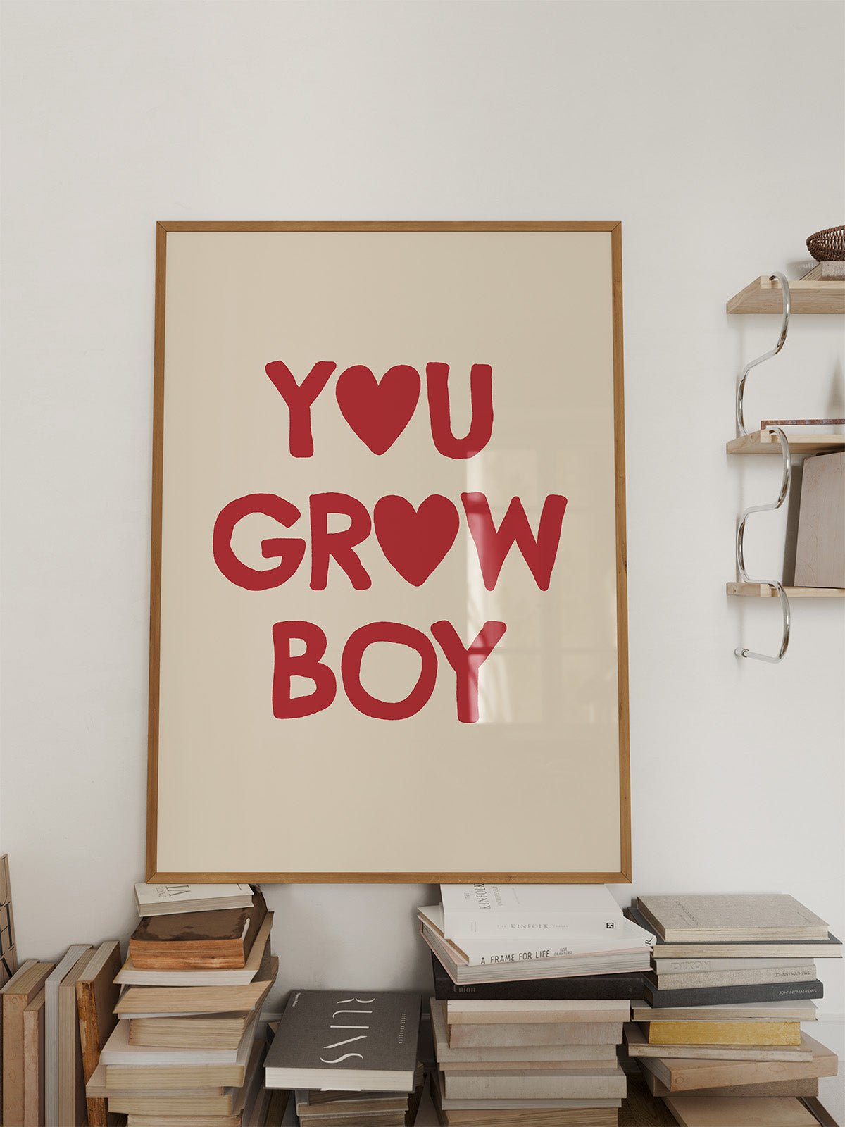 'You Grow Boy' Poster in Rot